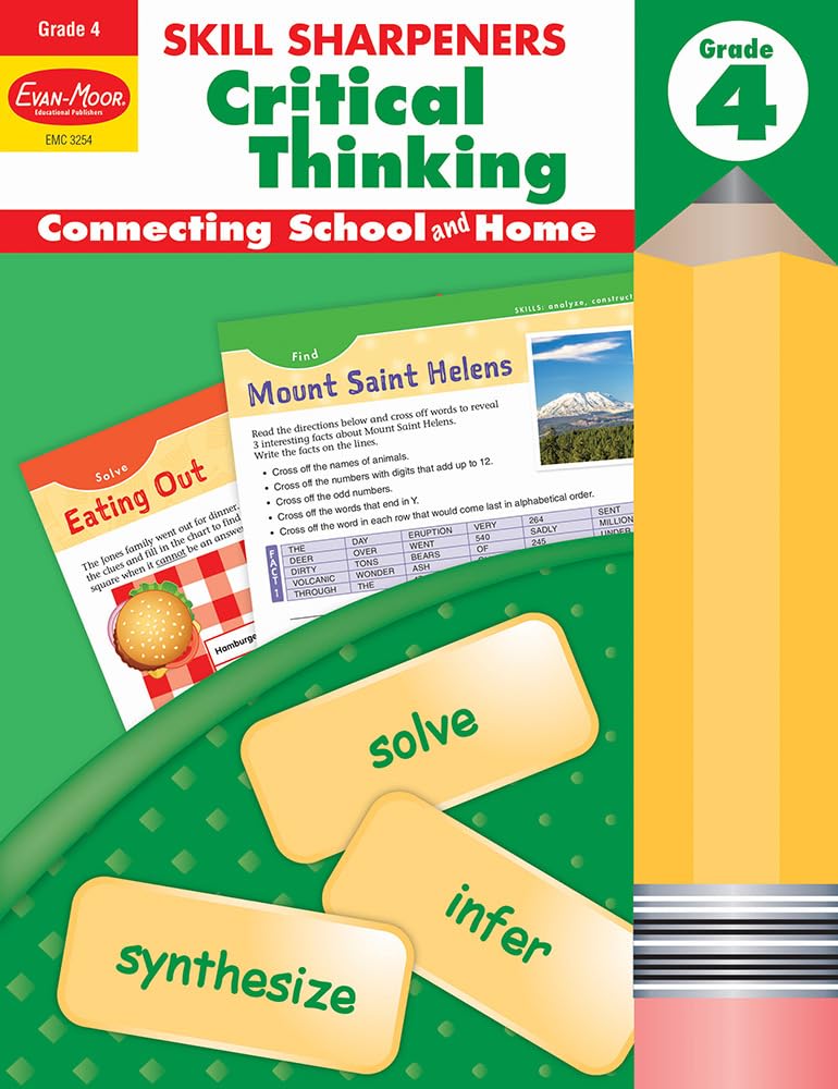 Skill Sharpeners Critical Thinking, Grade 4,Used