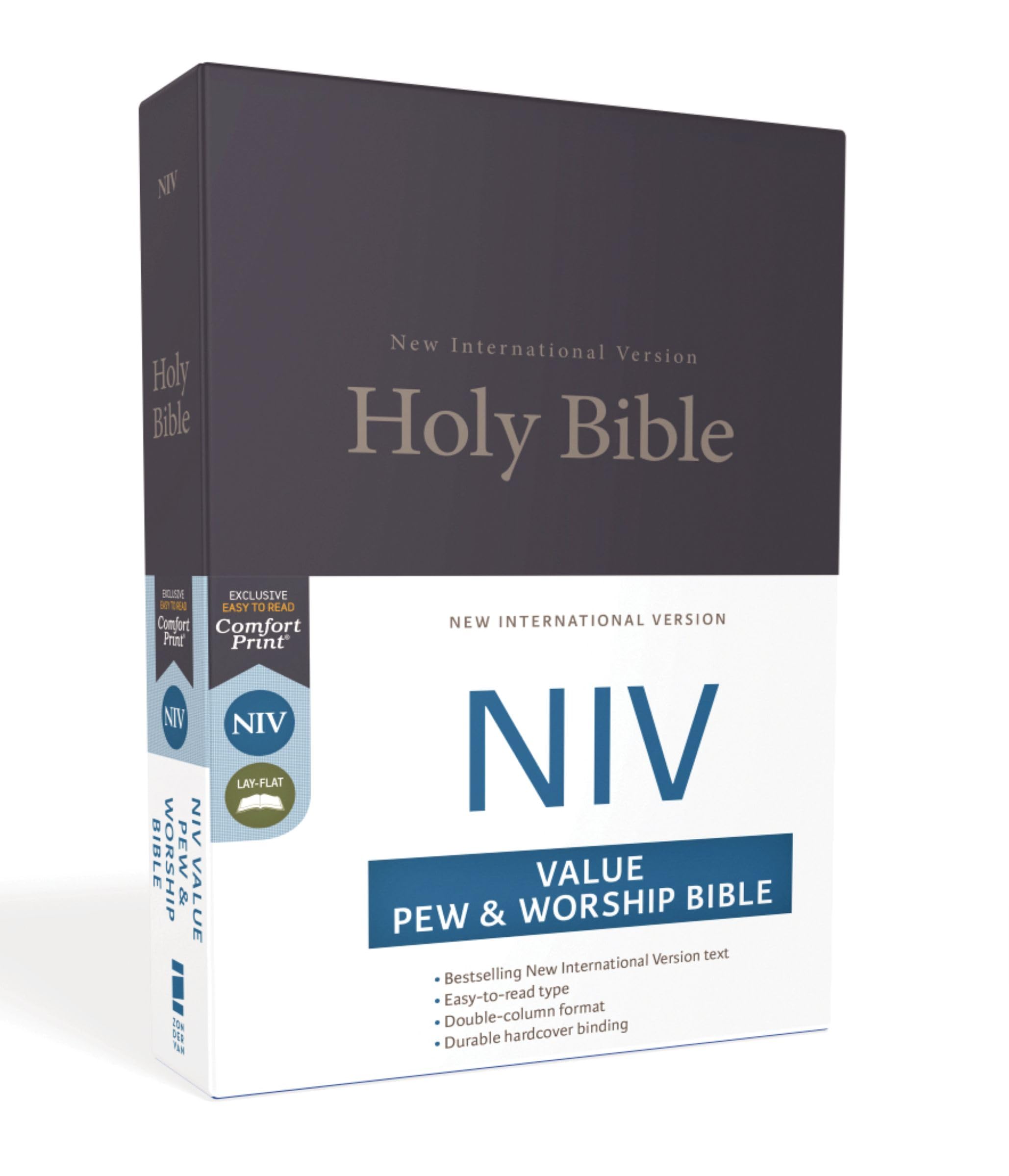 Niv, Value Pew And Worship Bible, Hardcover, Blue,New