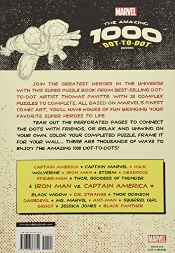 Marvel: The Amazing 1000 DottoDot Book (Numbers will be small),Used