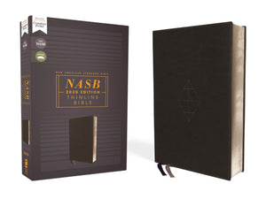 NASB, Thinline Bible, Leathersoft, Black, Red Letter, 2020 Text, Comfort Print,New