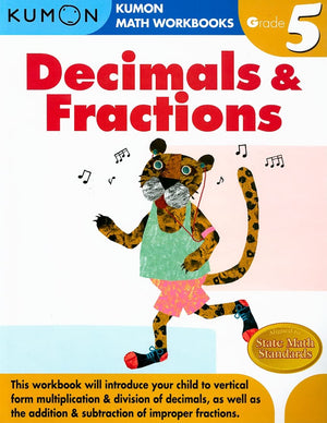 Kumon Grade 5 Decimals & Fractions (Kumon Math Workbooks),Used