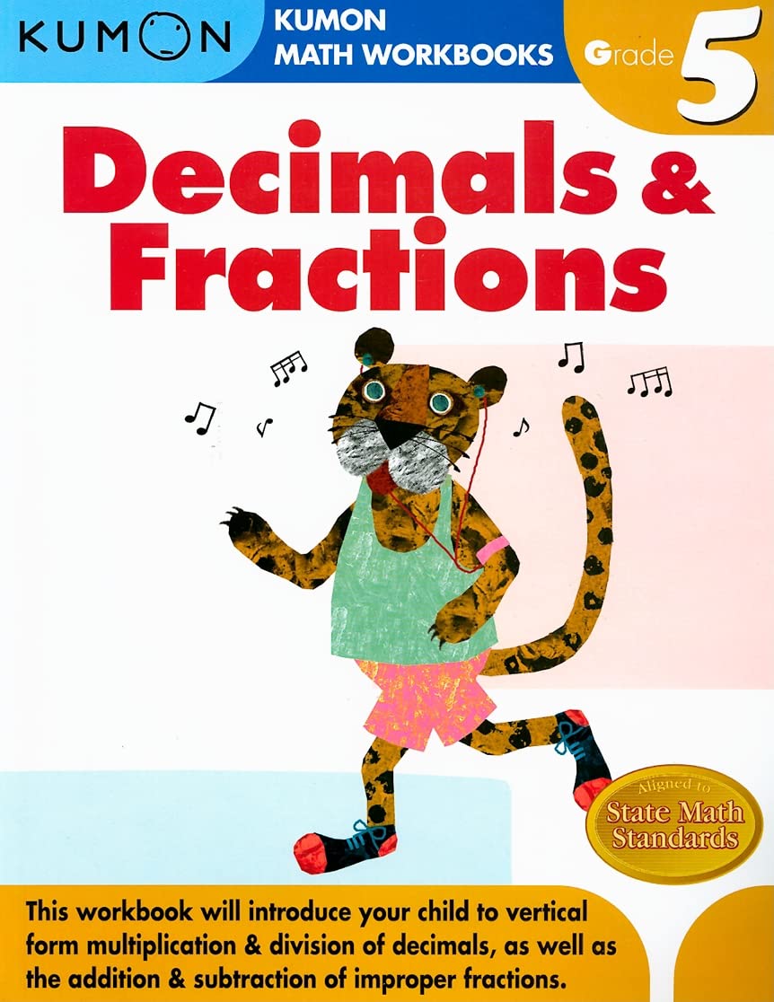 Kumon Grade 5 Decimals & Fractions (Kumon Math Workbooks),Used