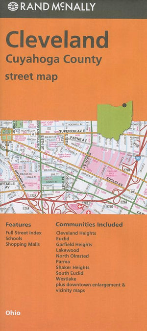 Rand McNally Cleveland/Cuyahoga County, Ohio Street Map,Used