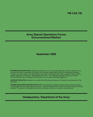 Army Special Operations Forces Unconventional Warfare: Fm 305.130,Used