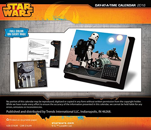 Star Wars Saga DayataTime 2016 Calendar,Used