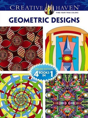Creative Haven GEOMETRIC DESIGNS Coloring Book: Deluxe Edition (Creative Haven Coloring Books),Used