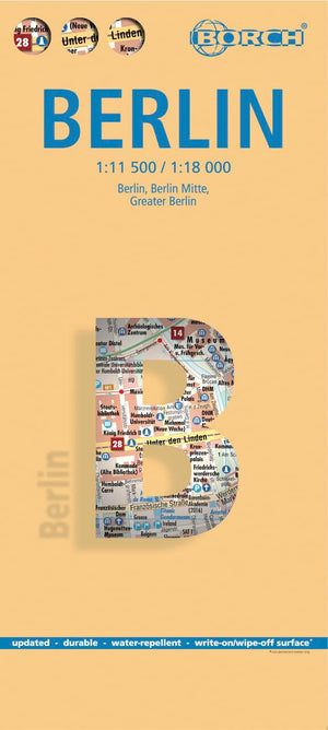 Laminated Berlin Map by Borch (English Edition),Used