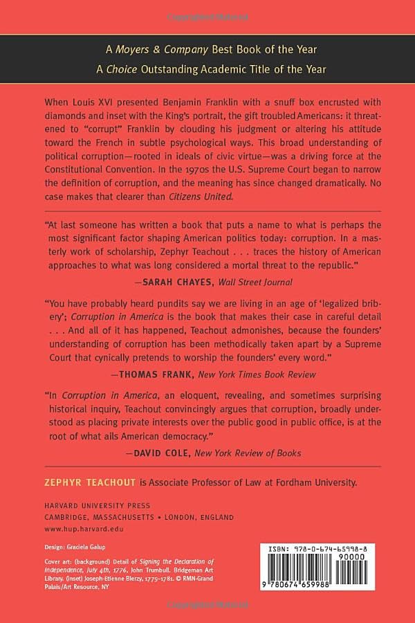 Corruption In America: From Benjamin Franklins Snuff Box To Citizens United