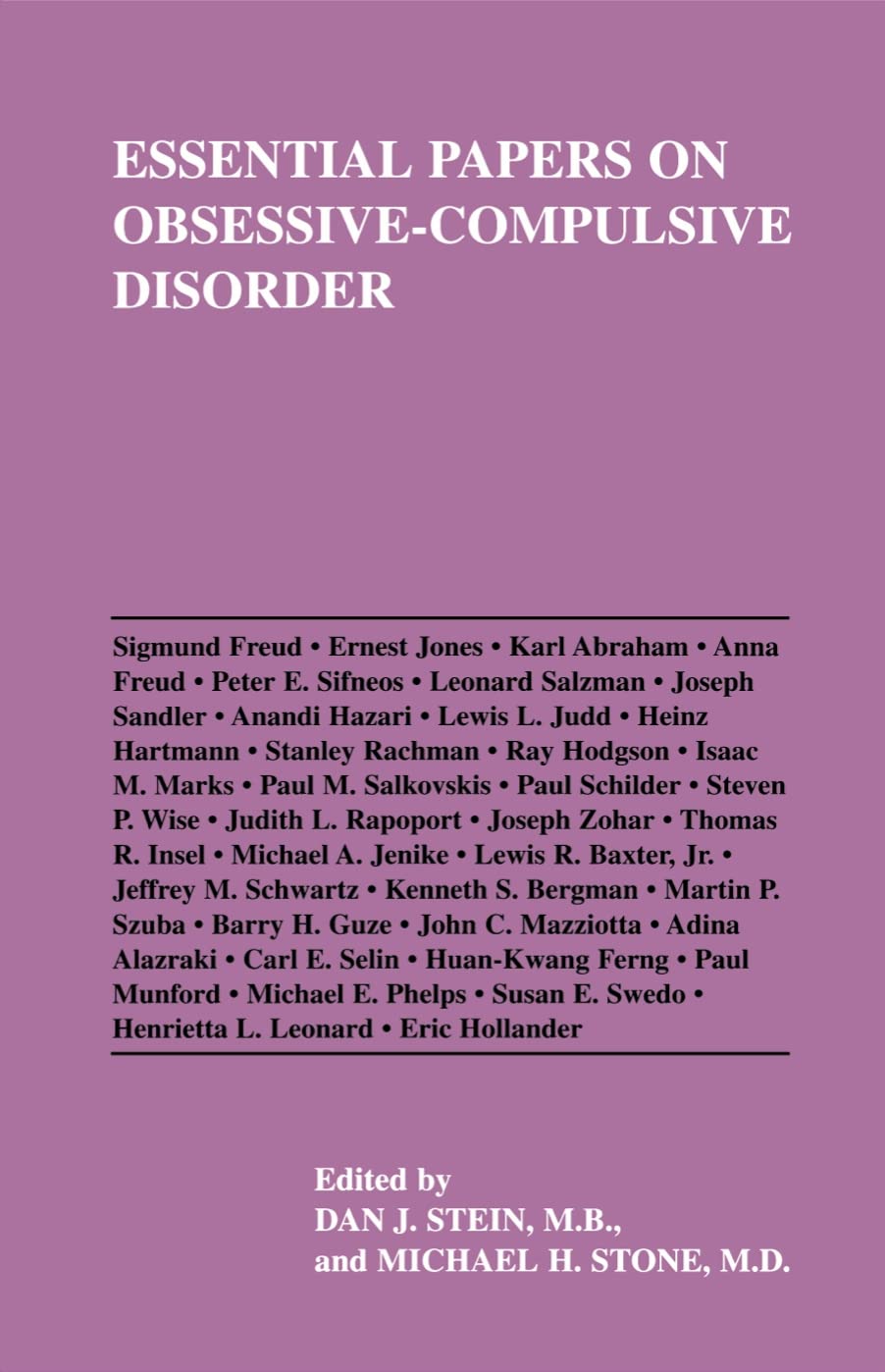 Essential Papers On Obsessivecompulsive Disorder (Essential Papers On Psychoanalysis, 19),New