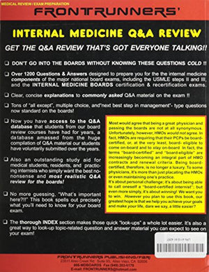 Frontrunners 20052006 Internal Medicine Q&A Review: Syllabus Companion For Board Review,New