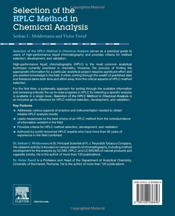 Selection of the HPLC Method in Chemical Analysis,Used