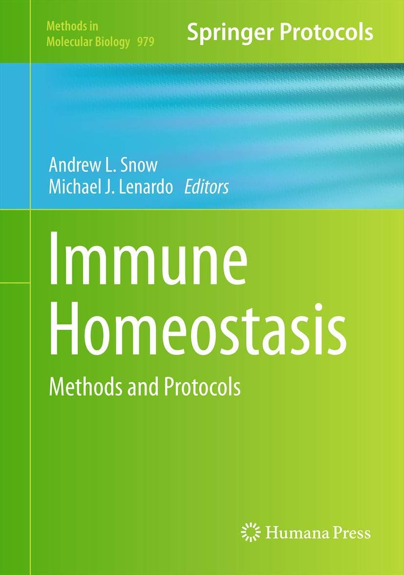 Immune Homeostasis: Methods And Protocols (Methods In Molecular Biology, 979),Used
