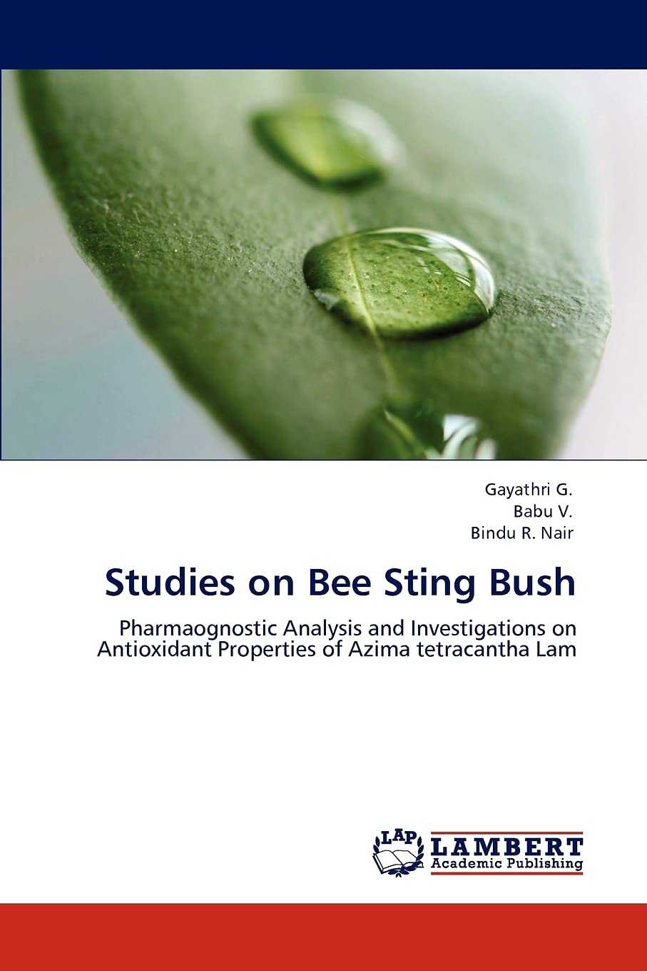 Studies on Bee Sting Bush: Pharmaognostic Analysis and Investigations on Antioxidant Properties of Azima tetracantha Lam,Used
