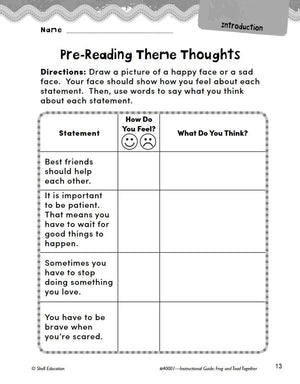 Frog and Toad Together: An Instructional Guide for Literature  Novel Study Guide for Elementary School Literature with Close Re,Used