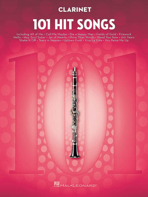 101 Hit Songs for Clarinet  Clarinet Music Book with Collection of Famous Songs  Clarinet Book with Instrumental Versions of F,Used
