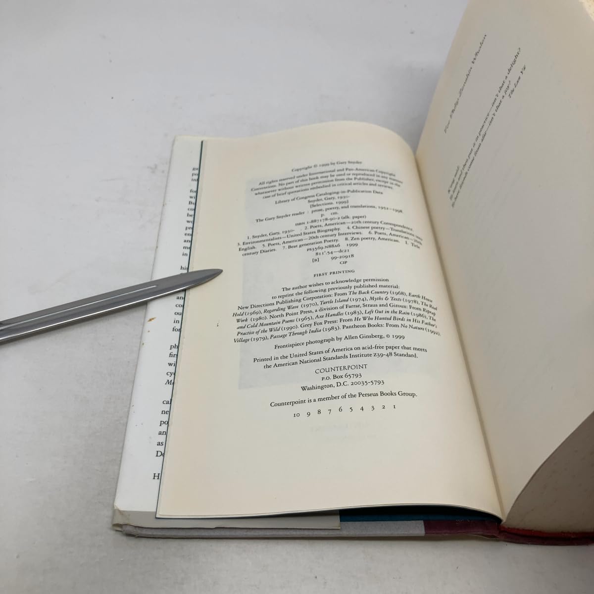 The Gary Snyder Reader: Prose, Poetry And Translations 19521998