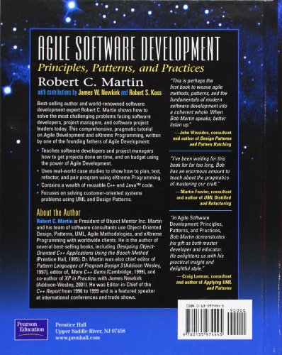 Agile Software Development: Principles, Patterns, and Practices by Pearson - Essential Guide for Developers and Software Engineers