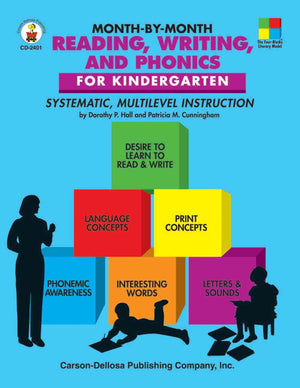 Monthbymonth Reading, Writing, And Phonics For Kindergarten: Systematic, Multilevel Instruction For Kindergarten (Professional,New