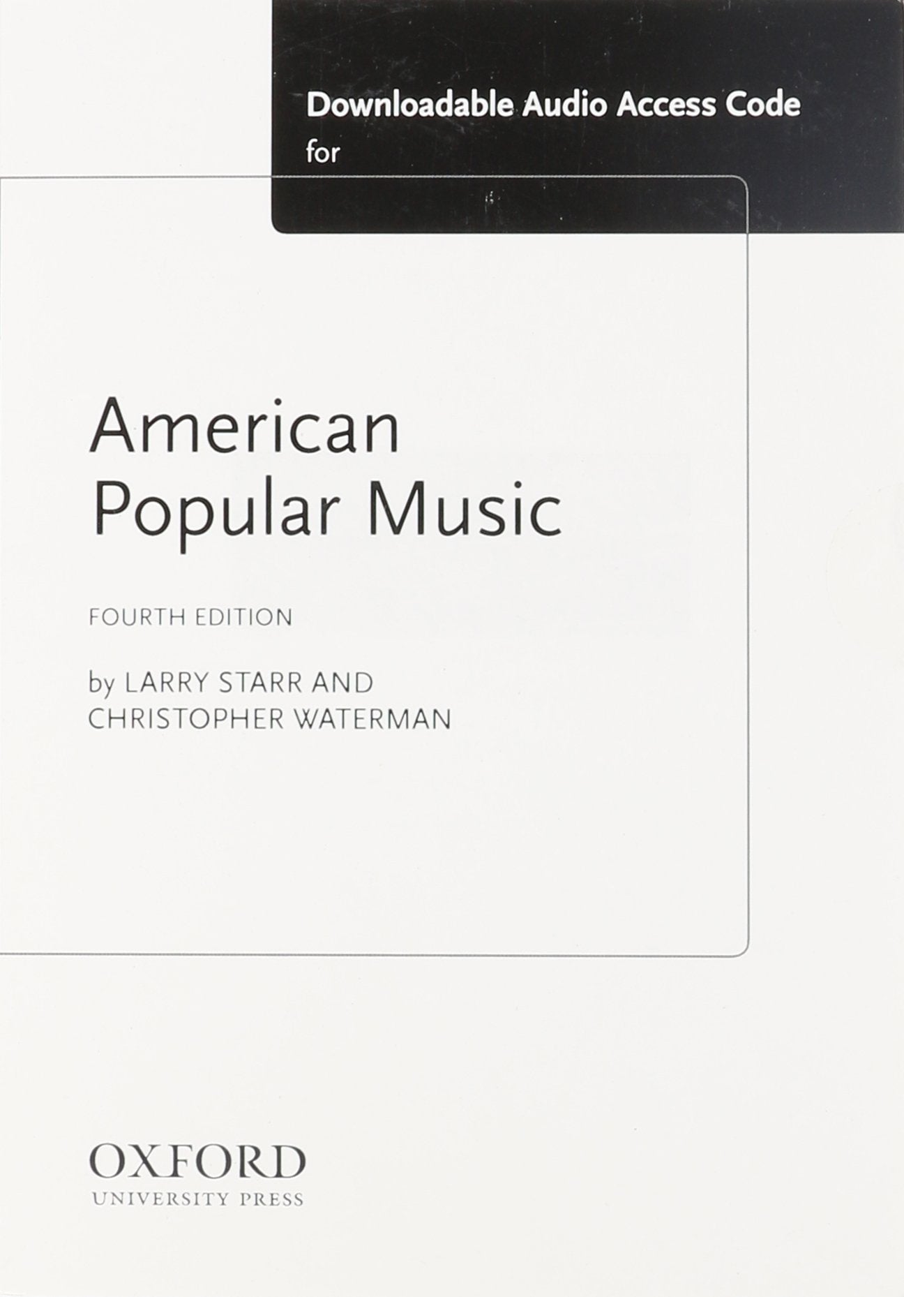 American Popular Music MP3 Download Access Card,Used