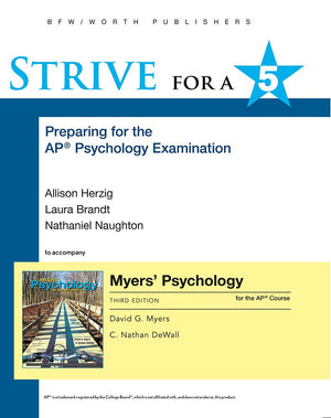 Strive for a 5: Preparing for the AP Psychology Exam (Myers AP),Used