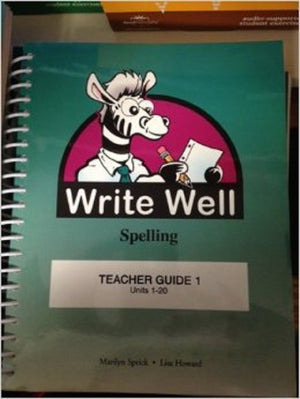 Write Well Spelling Teacher Guide 1,Used