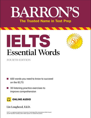 IELTS Essential Words (with Online Audio) (Barron's Test Prep),Used