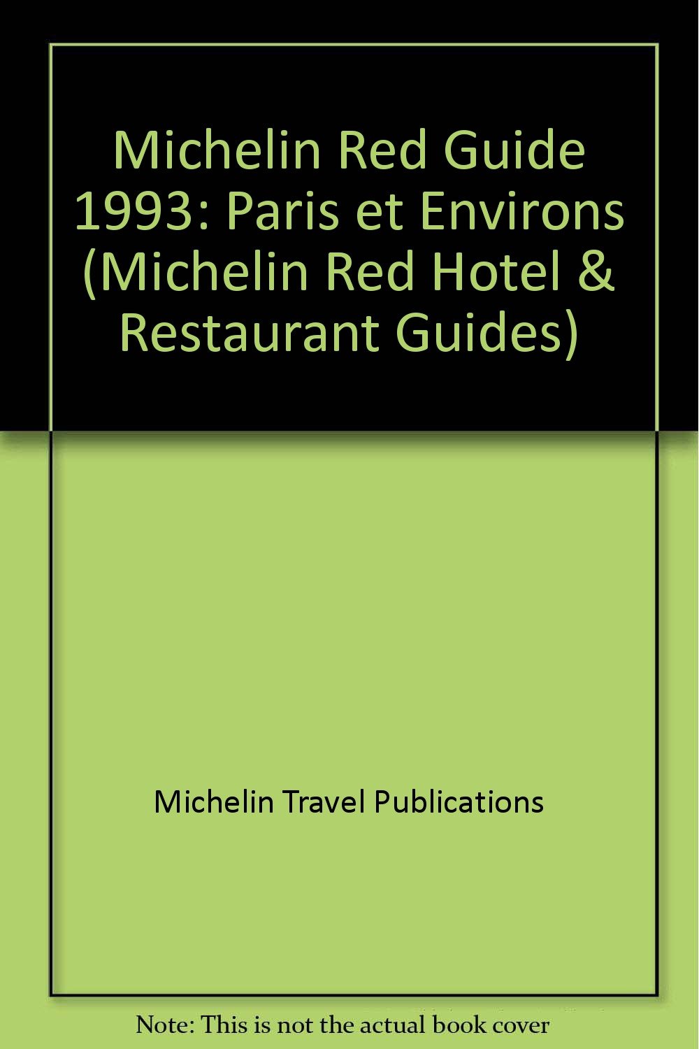 Michelin RedParis Et Environs, 1993,Used
