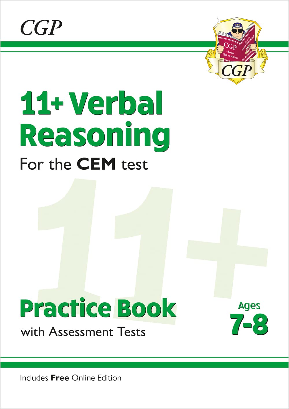 New 11+ CEM Verbal Reasoning Practice Book & Assessment Tests  Ages 78 (with Online Edition) (CGP 11+ CEM),Used