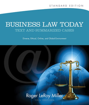 Business Law Today, Standard: Text and Summarized Cases (Miller Business Law Today Family),Used