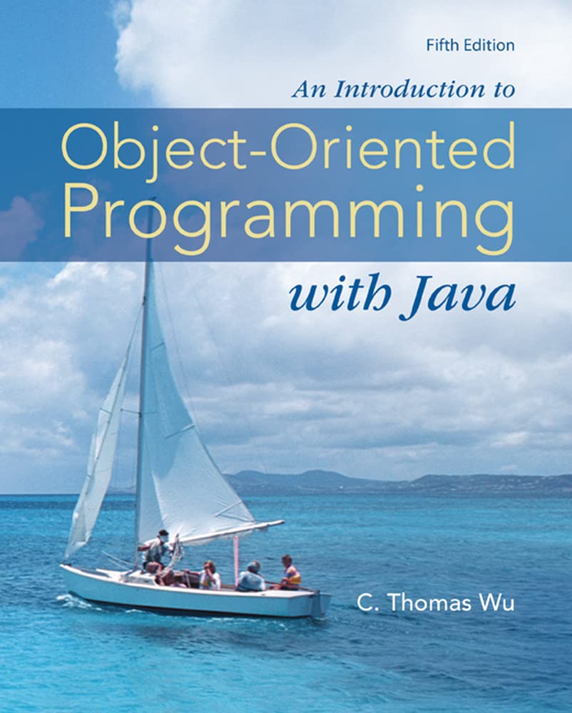 An Introduction To Objectoriented Programming With Java