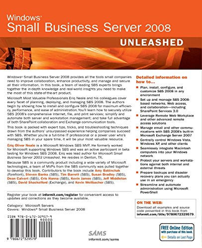 Windows Small Business Server 2008 Unleashed,Used