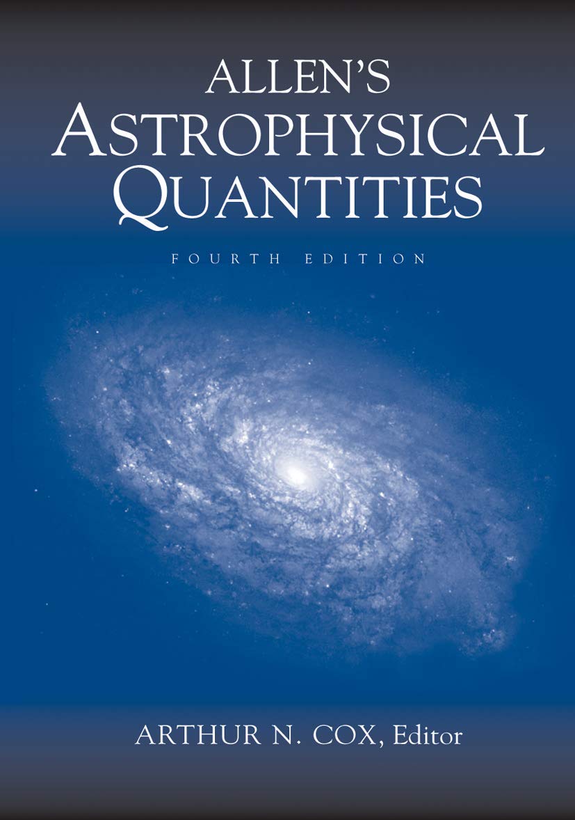 Allens Astrophysical Quantities,Used