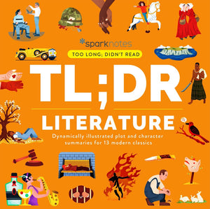 TL;DR Literature: Dynamically Illustrated Plot and Character Summaries for 13 Modern Classics (Too Long; Didnt Read)