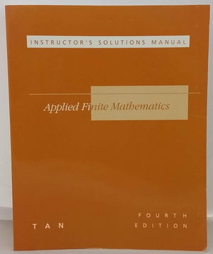 Student Solutions Manual Tans Applied Finite Mathematics,Used