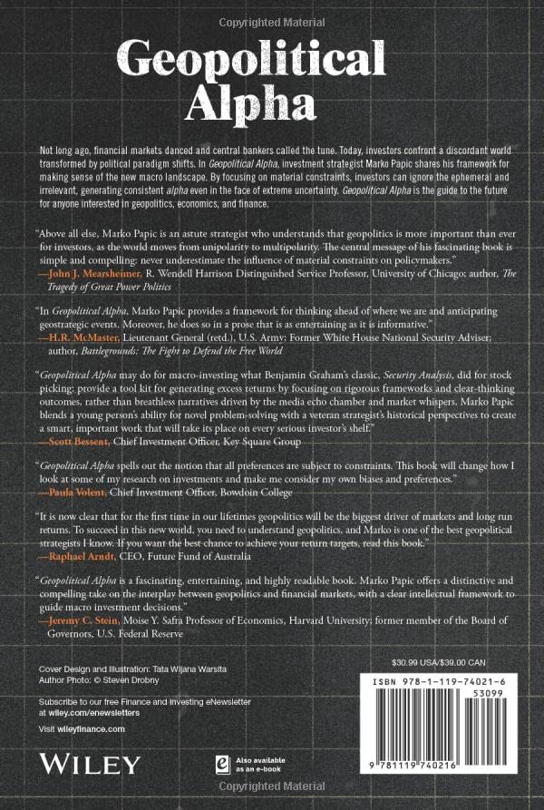 Geopolitical Alpha: An Investment Framework for Predicting the Future,Used