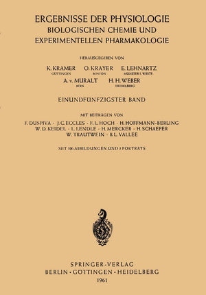 Ergebnisse der Physiologie Biologischen Chemie und Experimentellen Pharmakologie (Ergebnisse der Physiologie, biologischen Chemi,Used