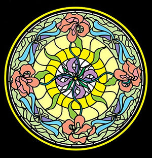 Art Nouveau Windows Stained Glass Coloring Book (Dover Design Stained Glass Coloring Book),Used