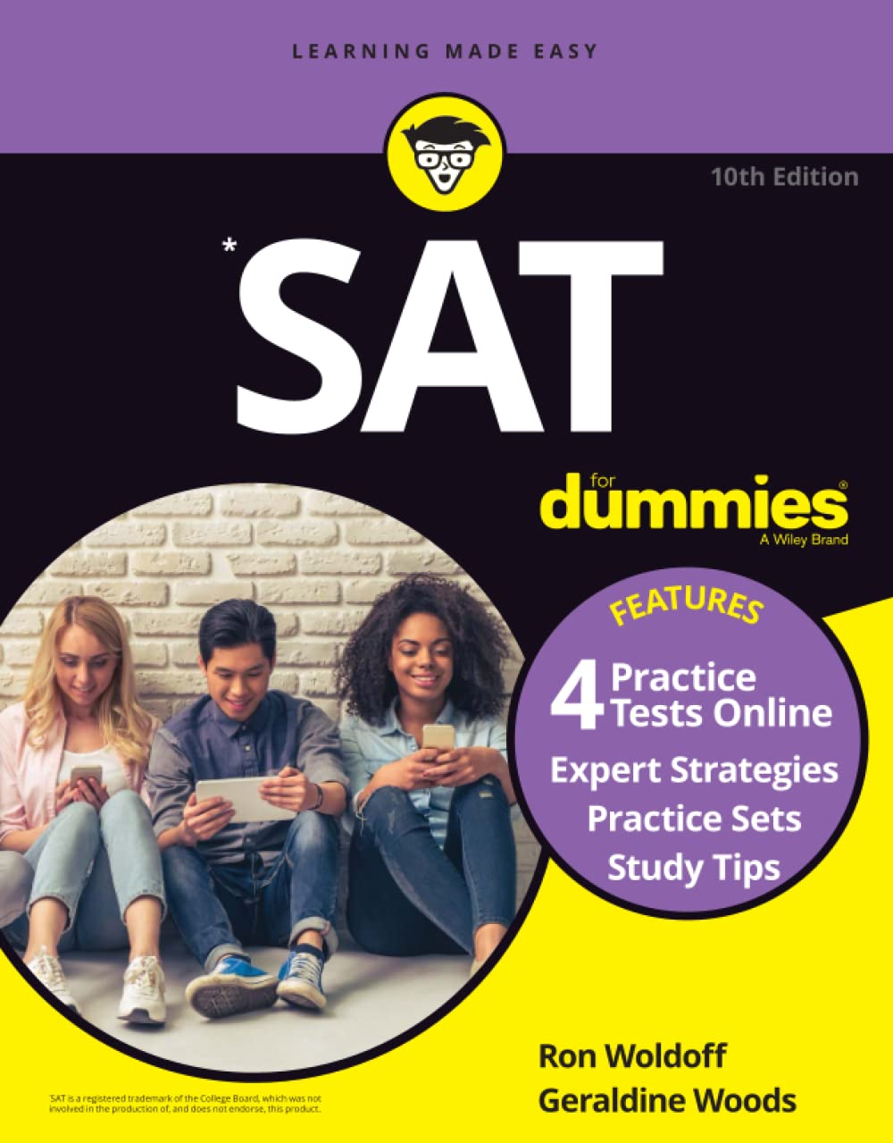SAT For Dummies: Book + 4 Practice Tests Online,Used