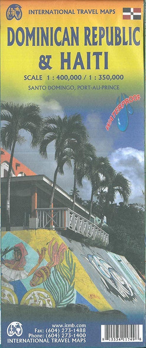 Dominican Republic 1:400,000 & Haiti 1:350,000 Travel Map (International Travel Maps),Used
