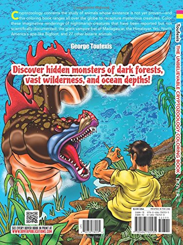 The Unbelievable Cryptozoology Coloring Book (Dover Fantasy Coloring Books),Used