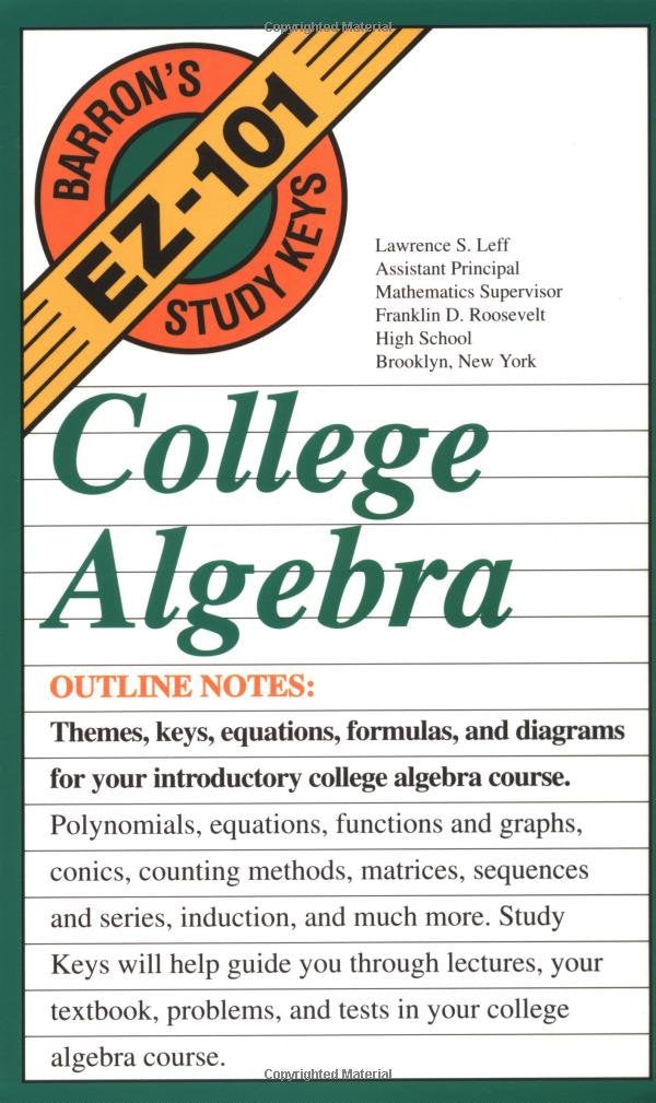 College Algebra (Barron's Ez101 Study Keys),Used