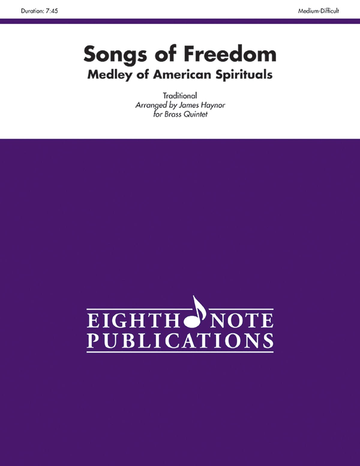 Songs Of Freedom: Medley Of American Spirituals, Score & Parts (Eighth Note Publications),Used