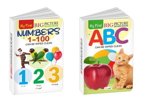 My First Big Picture Board Book Abc And Numbers 1-100 : Board Books For Toddlers, Toddler Learning Board Book , Early Learning Picture Books | Pack Of 2 Board Books