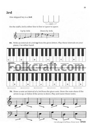 WP205  Bastien Piano Basics  Theory  Primer Level (Primer Level/Bastien Piano Basics Wp205),Used
