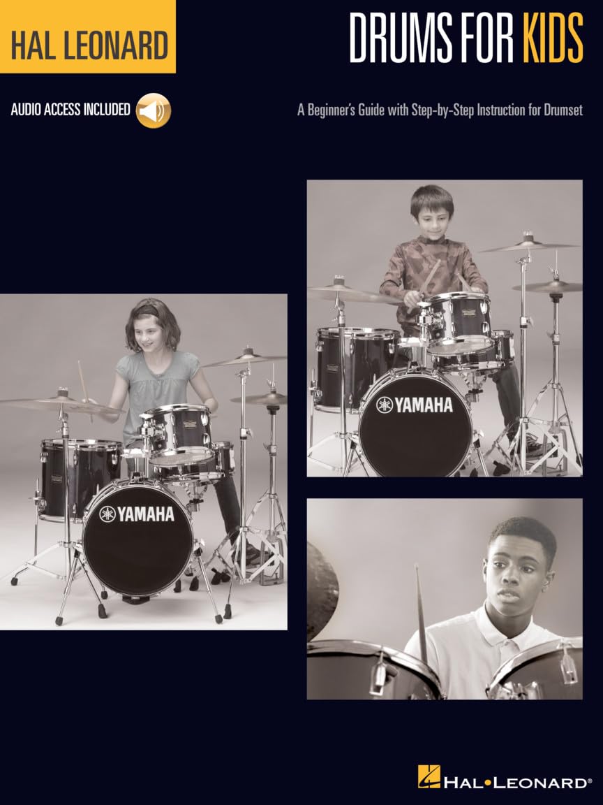 Hal Leonard Drums for Kids A Beginner's Guide with StepbyStep Instruction for Drumset  Book/Online Audio,Used