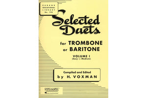 Selected Duets for Trombone or Baritone: Volume 1  Easy to Medium (Rubank Educational Library),Used