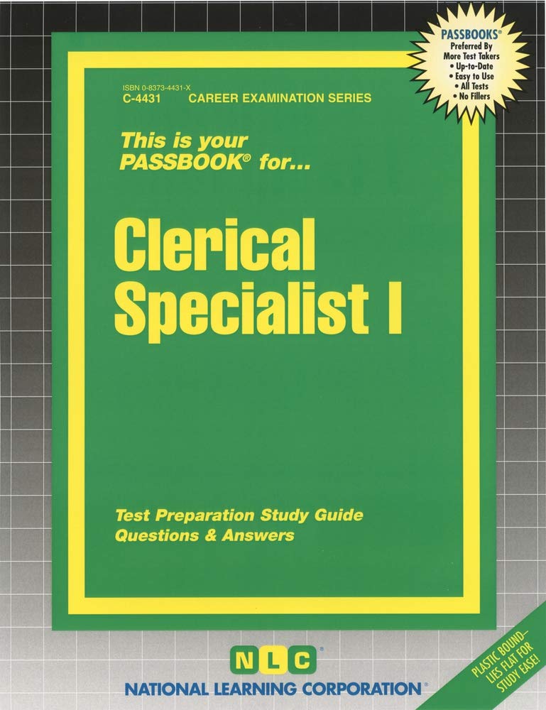 Clerical Specialist I (4431) (Career Examination Series),Used