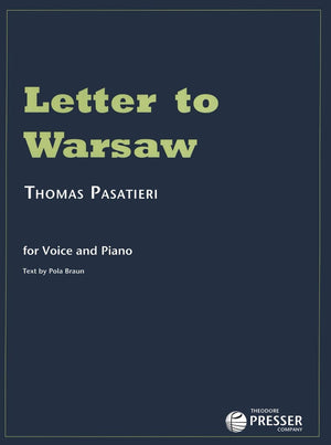 Letter To Warsaw, Vocal Score,Used