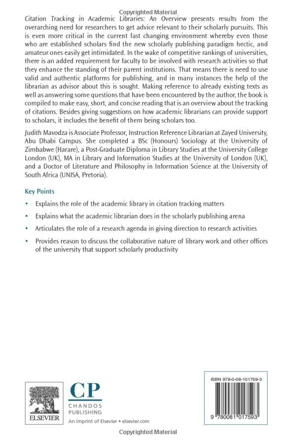 Citation Tracking in Academic Libraries: An Overview,Used