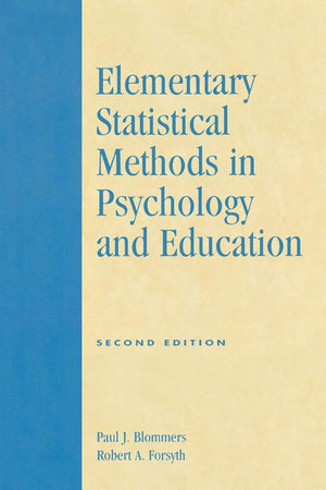 Elementary Statistical Methods In Psychology And Education, Second Edition,New